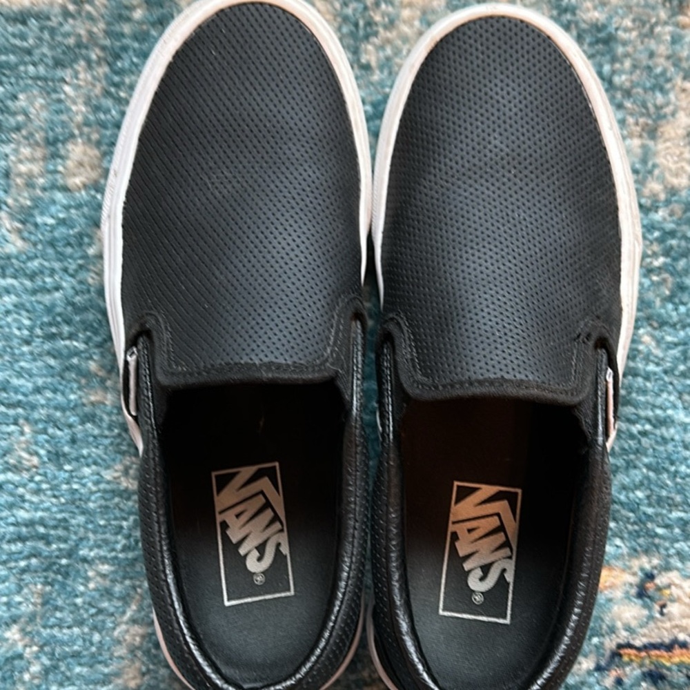 Vans Perforated Slip-On Sneakers - Black & White